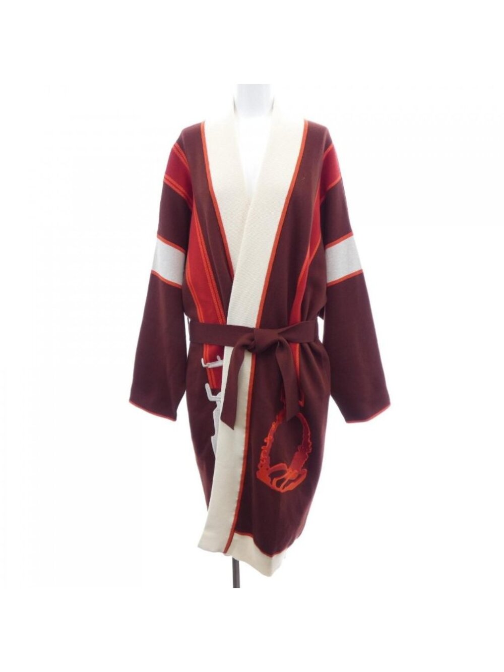Hermes Long Cardigan Red
